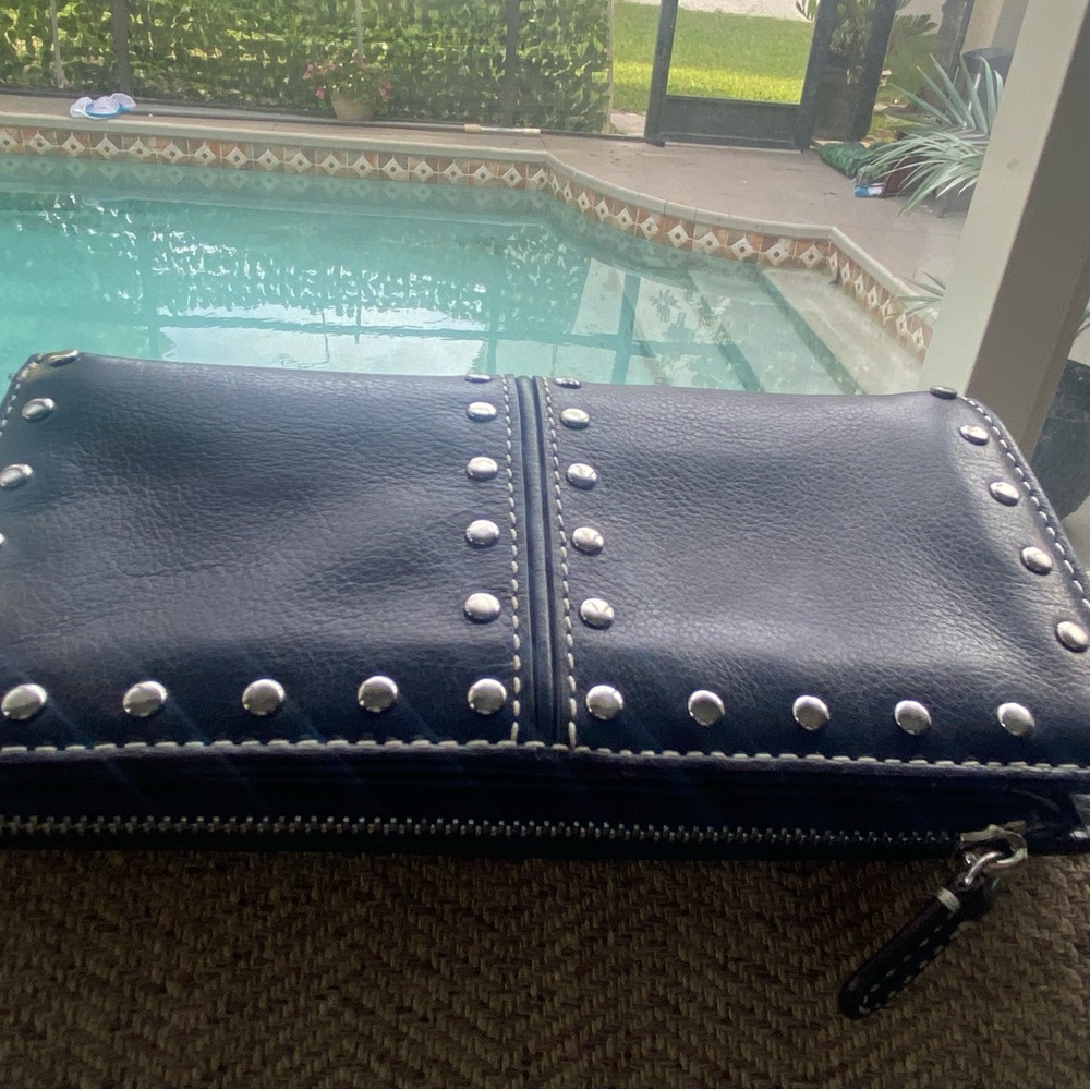 Michael Kors Black and Cream Interior Long Wallet